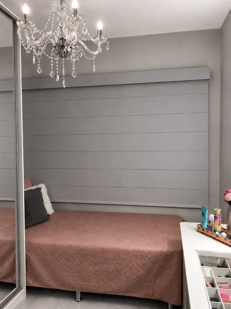 Persiana Romana Blackout Decorada preto