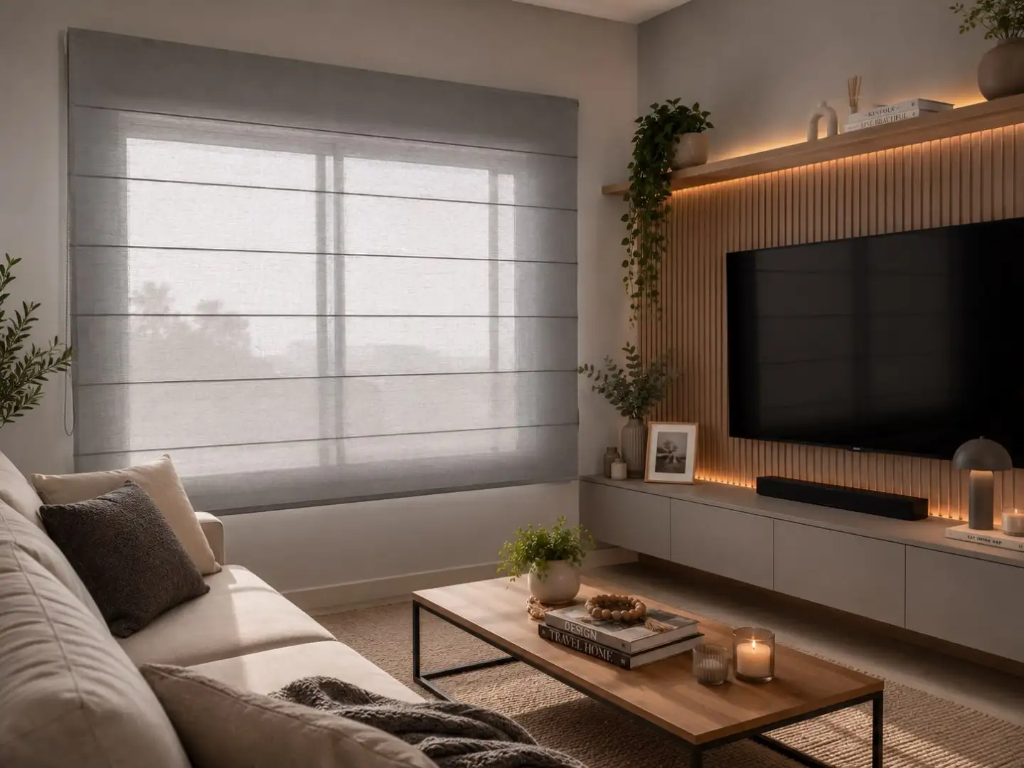 Persiana Romana Tela Solar Screen 3% bege