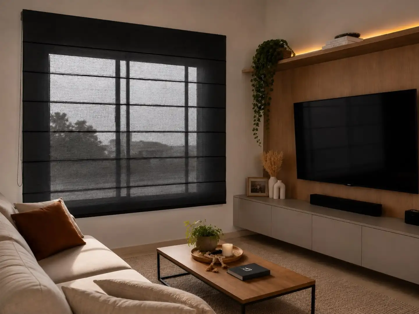 Persiana Romana Tela Solar Screen 3% Screen cinza